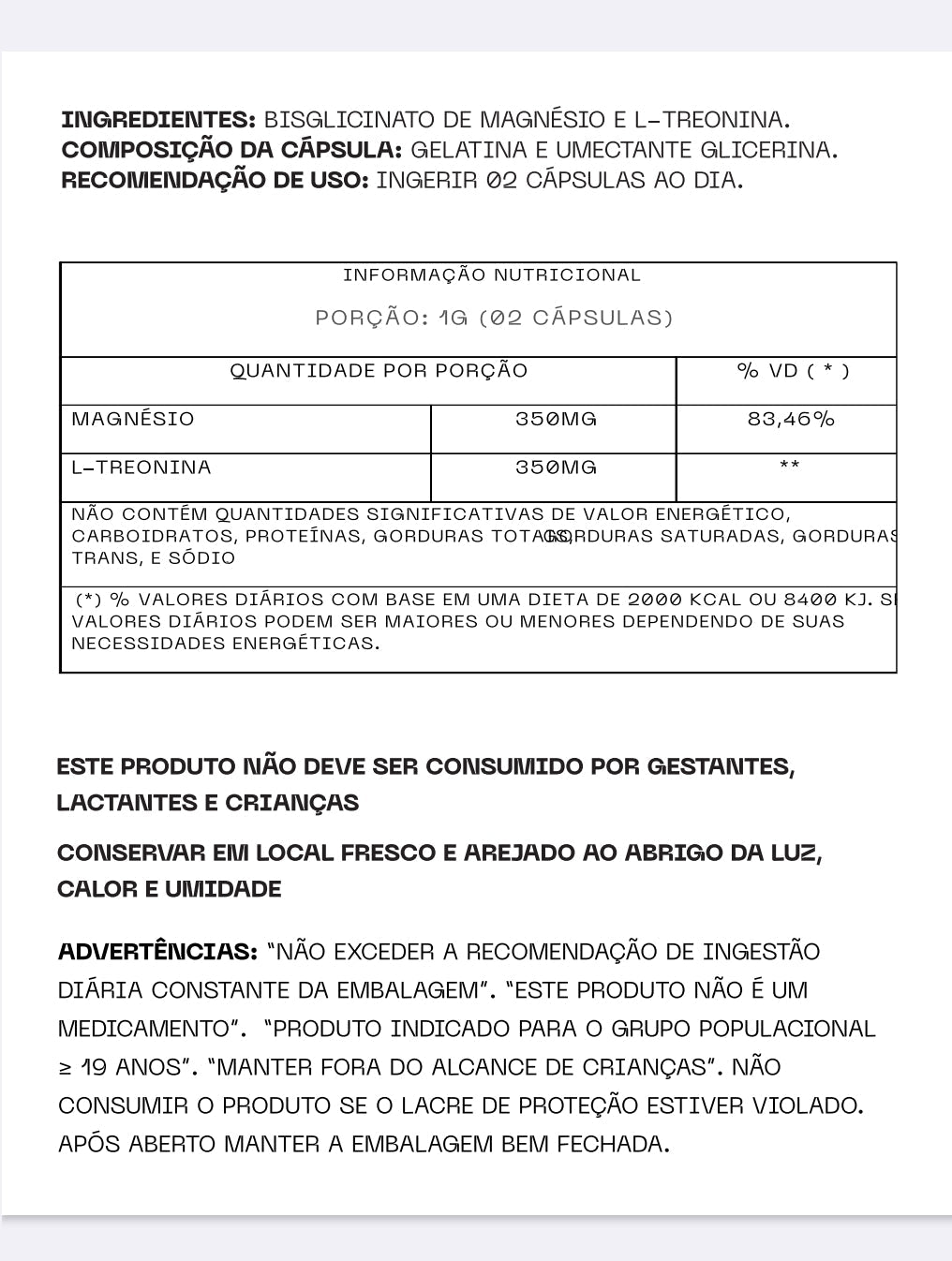 Magnésio Treonato  – Suplemento para Memória, Concentração e Saúde Cerebral