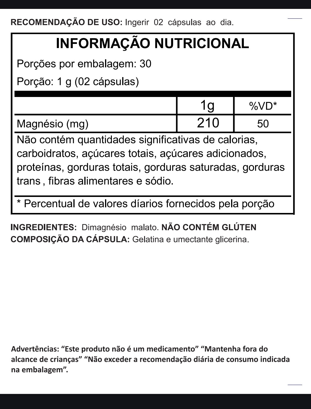 Dimagnésio Malato - Suplemento de Magnésio para Energia e Saúde Muscular