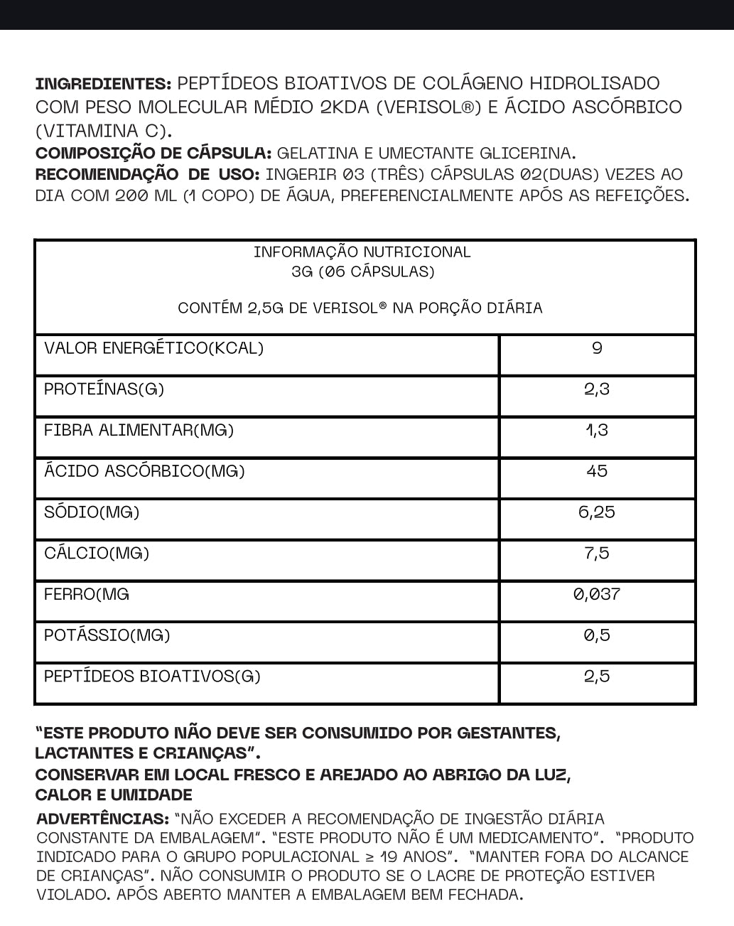 Colágeno Hidrolisado com Vitamina C - Anti-idade para Pele, Cabelo e Articulações Verisol