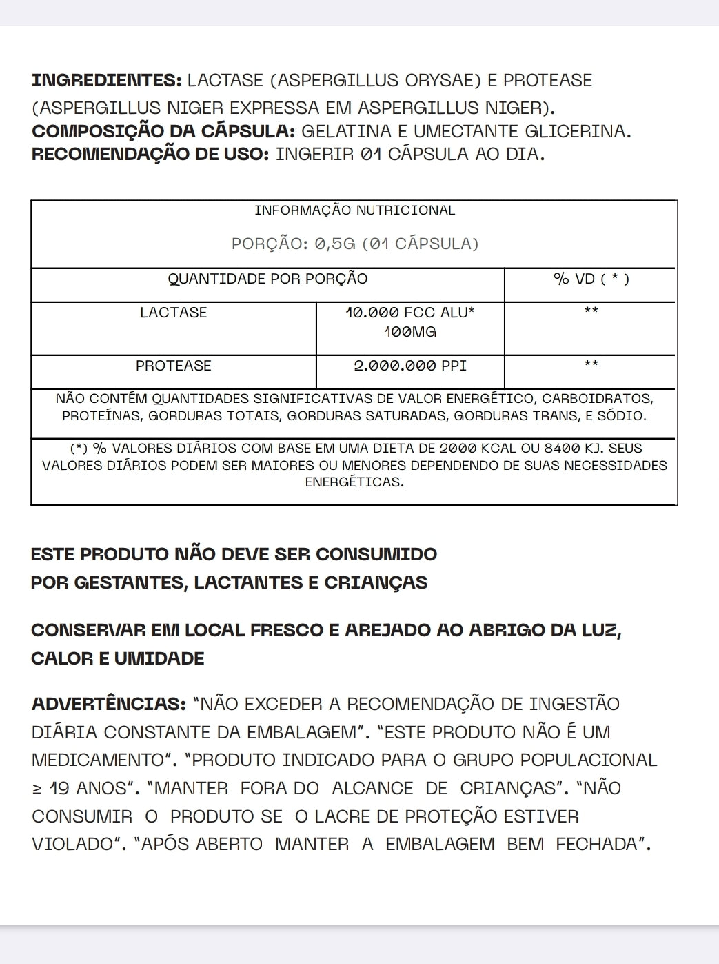 Enzimas Digestivas – Lactase e Protease para Melhorar a Digestão e Reduzir Inchaço