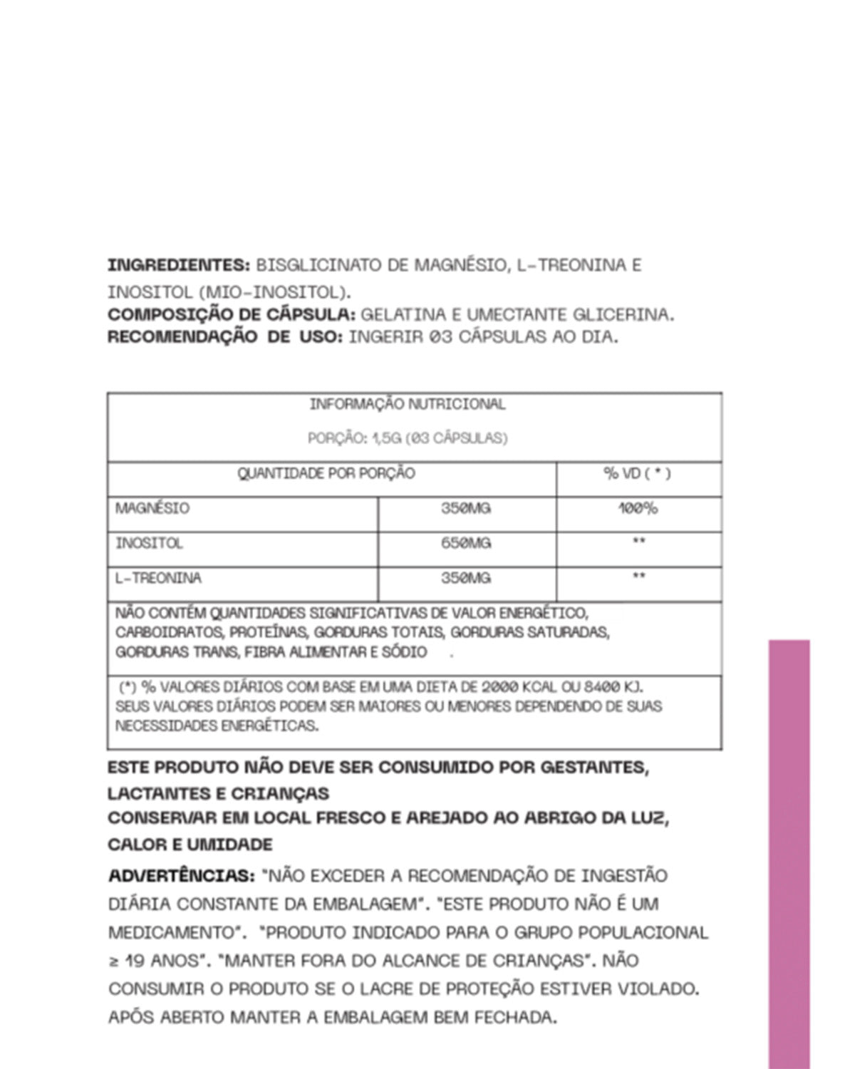 Magnésio Treonato com Inositol - Nootrópico Natural para Foco e Memória